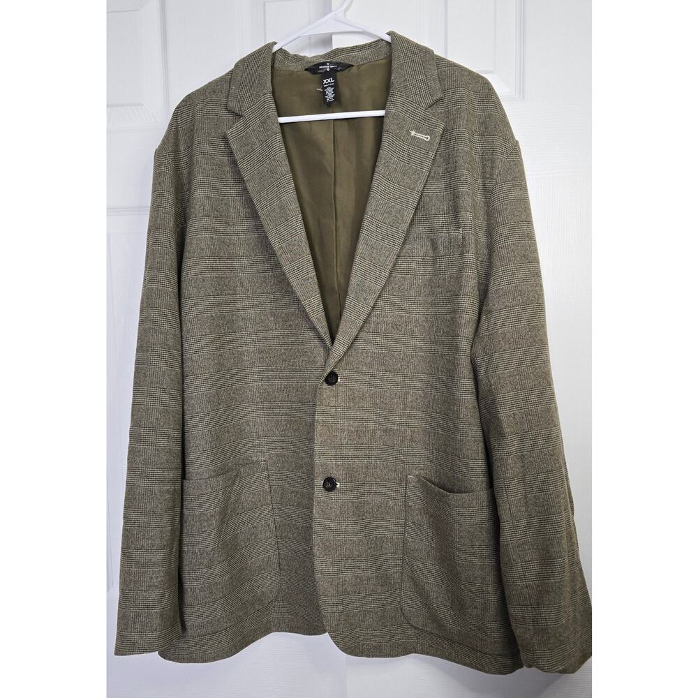 Houston White Adult Plaid Suit Jacket- Size XXL